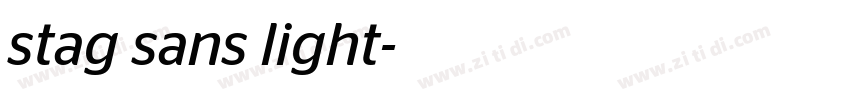 stag sans light字体转换